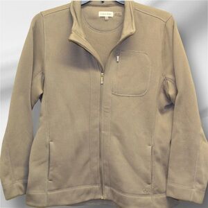 Calvin Klein XL Gray Jacket Polyester Full Zip Front CK Logo